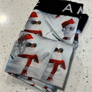 American Eagle Outfitters Snowman Print Briefs - Red and Black